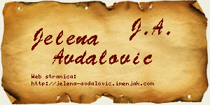 Jelena Avdalović vizit kartica